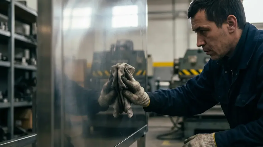 полировка стальной поверхности